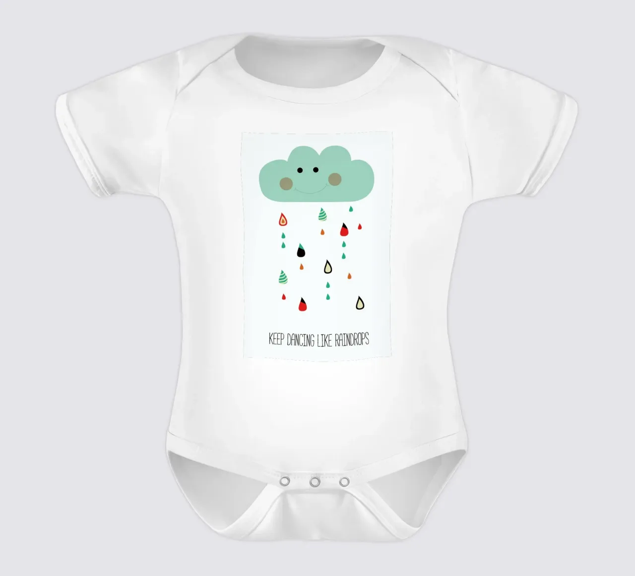 Keep Dancing Like Raindrops body neonato maniche corte da Sabrina Ziegenhorn