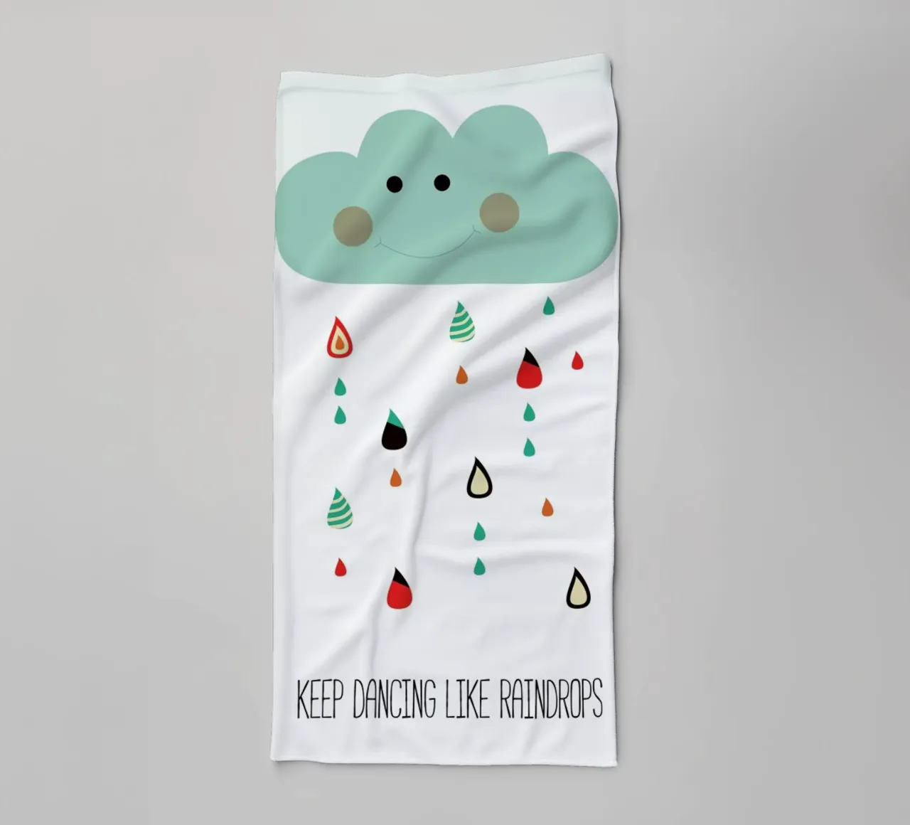 Keep Dancing Like Raindrops asciugamano da bagno da Sabrina Ziegenhorn