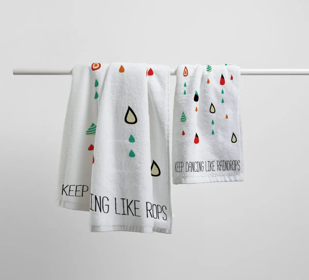 Keep Dancing Like Raindrops asciugamano da bagno da Sabrina Ziegenhorn