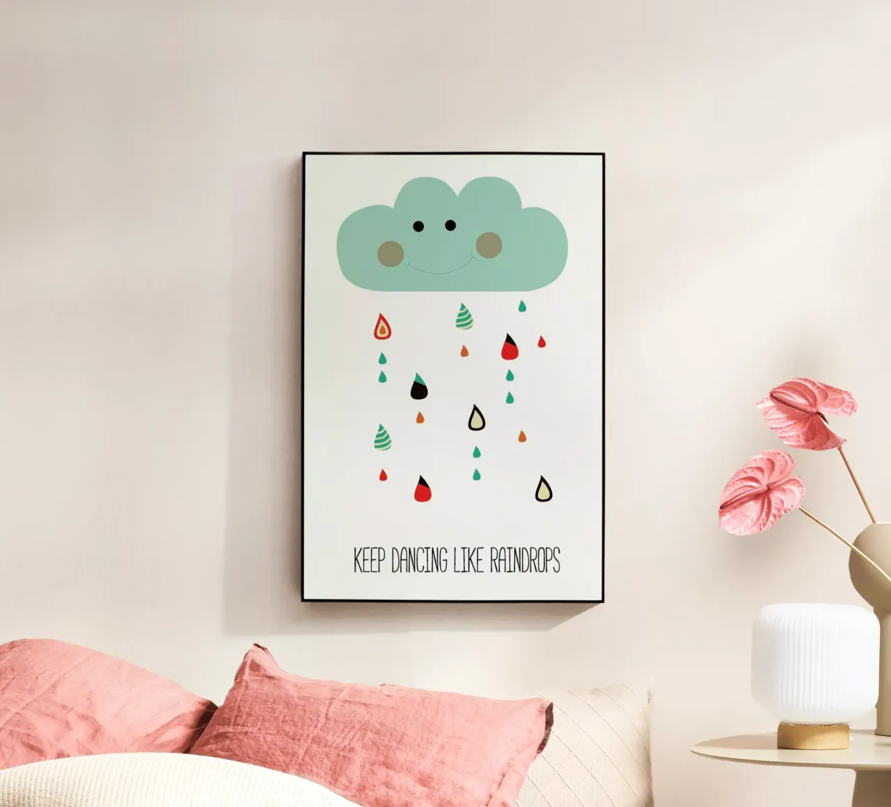 Keep Dancing Like Raindrops plexiglass da Sabrina Ziegenhorn