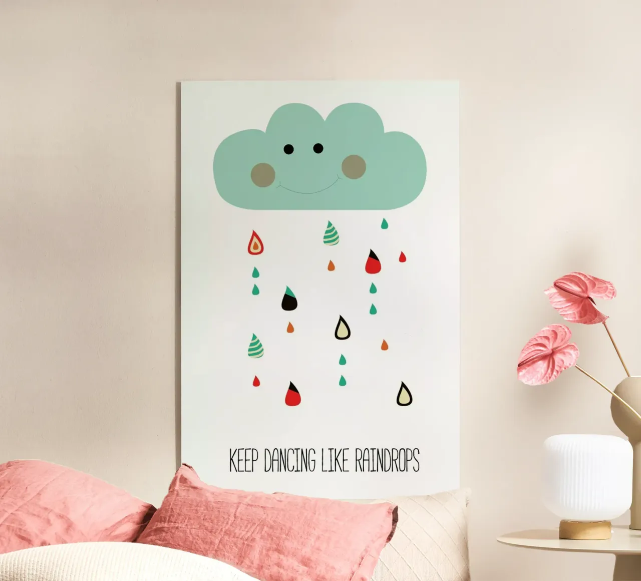 Keep Dancing Like Raindrops Acryl-Glas von Sabrina Ziegenhorn