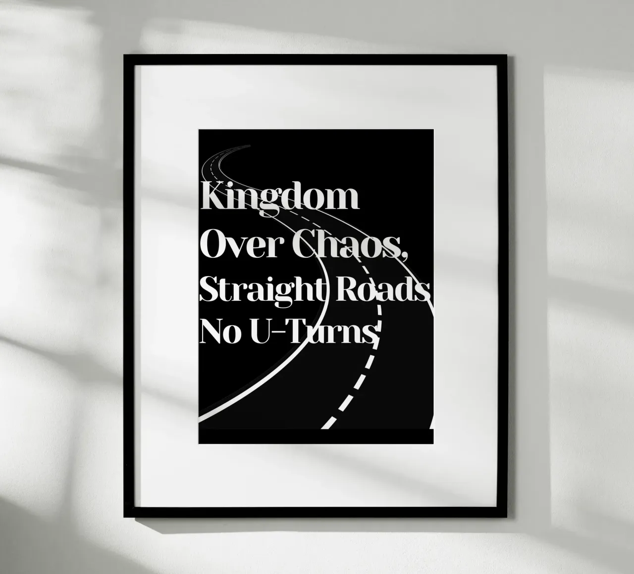 Kingdom over chaos straight Tee, Christliche Kleidung Unisex Poster mit Kunststoffrahmen von Lionandlamb