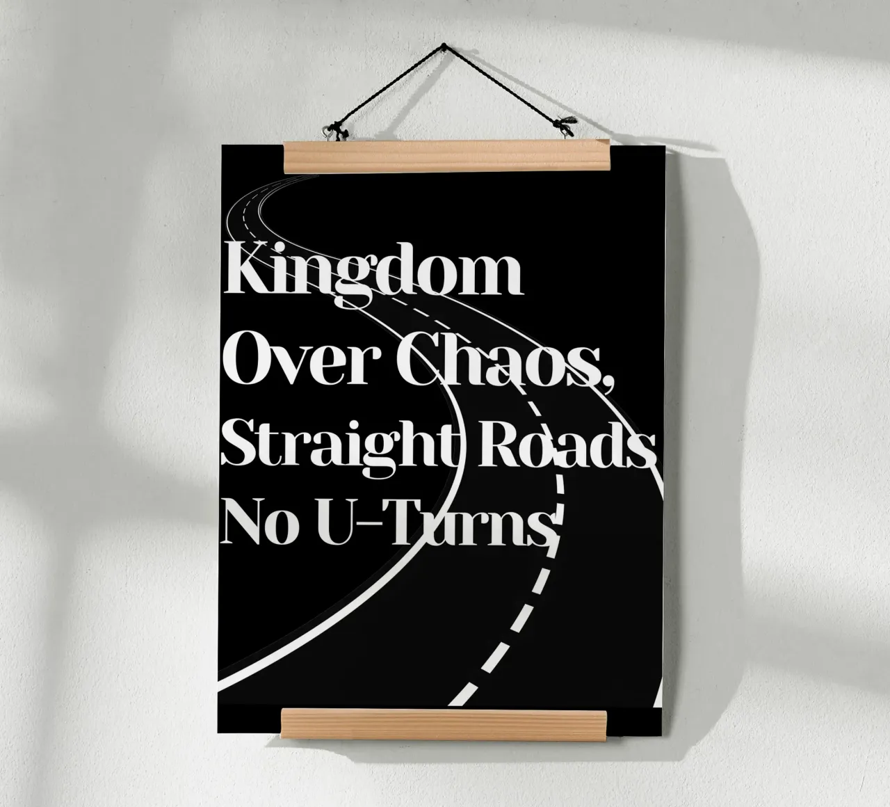 Kingdom over chaos straight Tee, Christliche Kleidung Unisex Poster mit Kunststoffrahmen von Lionandlamb