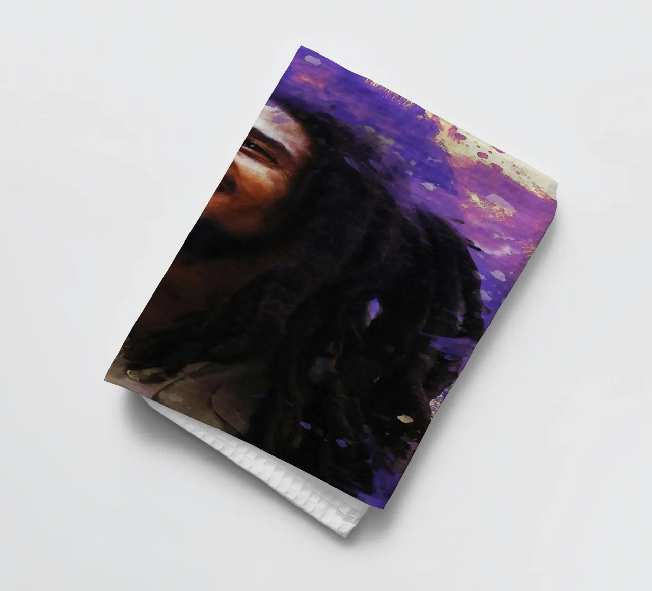 La tache du portrait Bob Marley torchon de Gunawan Rb