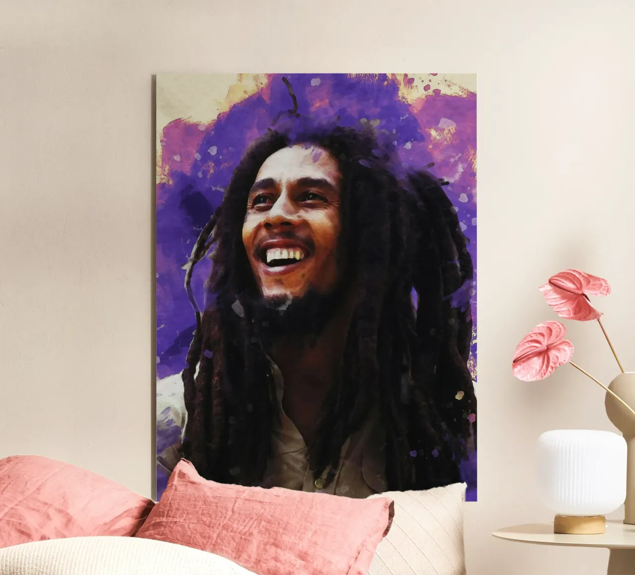 Smudge of Portrait Bob Marley forex plate by Gunawan Rb