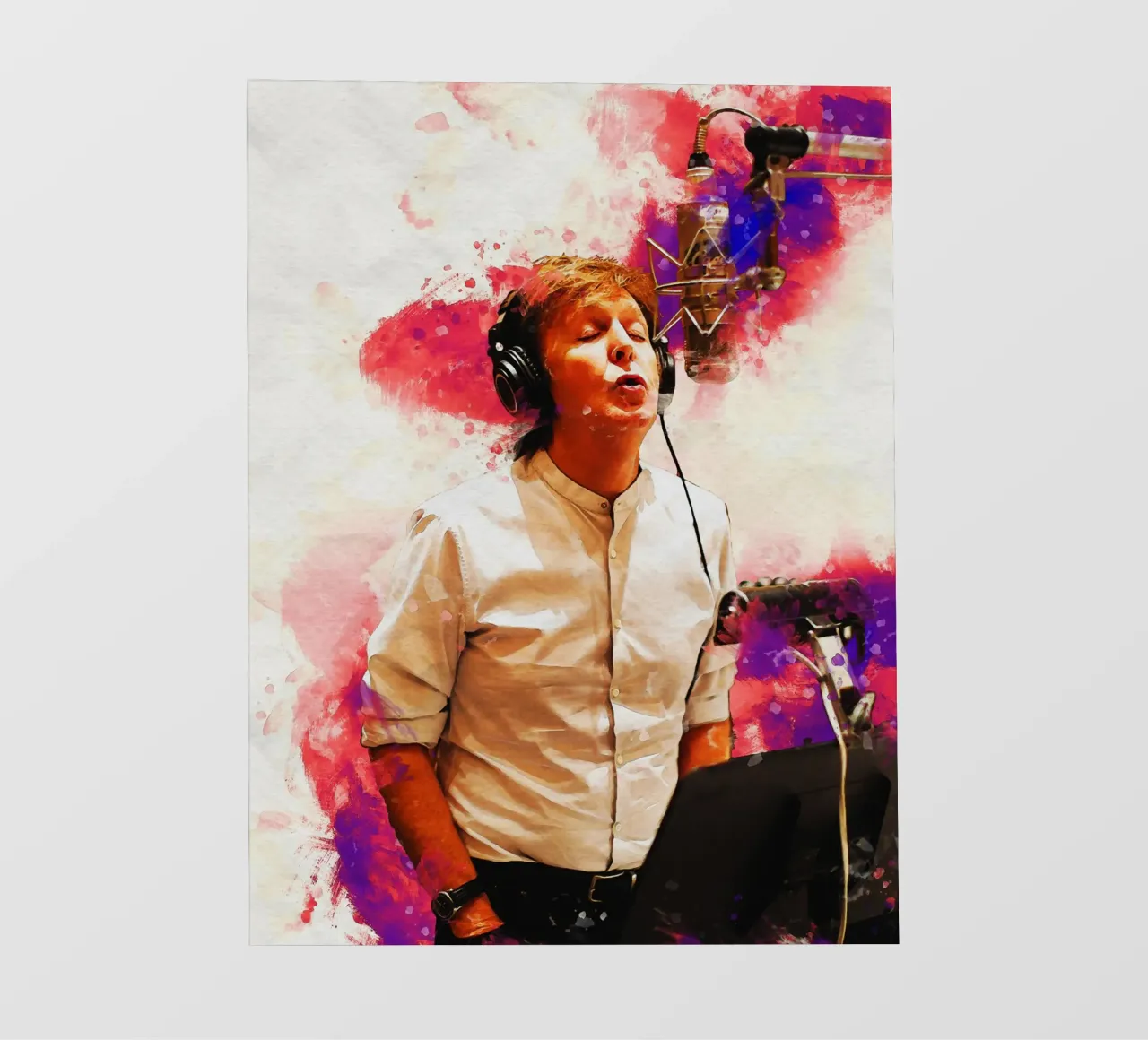 Macchia di ritratto Paul McCartney in studio pellicola backlit da Gunawan Rb