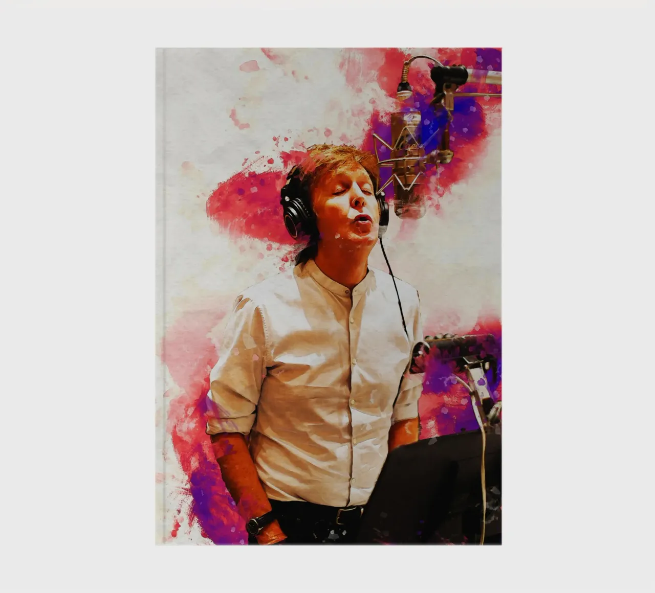 Smudge of Portrait Paul Mccartney in Studio notebook by Gunawan Rb