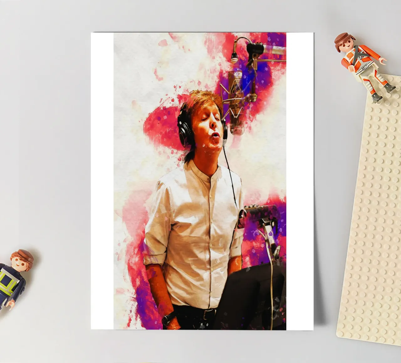 Smudge of Portrait Paul Mccartney in Studio sticker sheet by Gunawan Rb