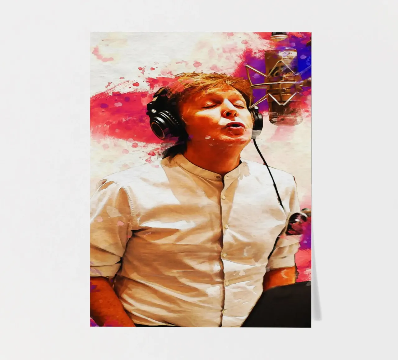 Smudge of Portrait Paul Mccartney in Studio sticker sheet by Gunawan Rb