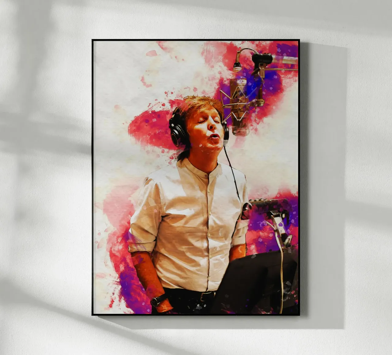 Retrato de Paul Mccartney en estudio metacrilato de Gunawan Rb