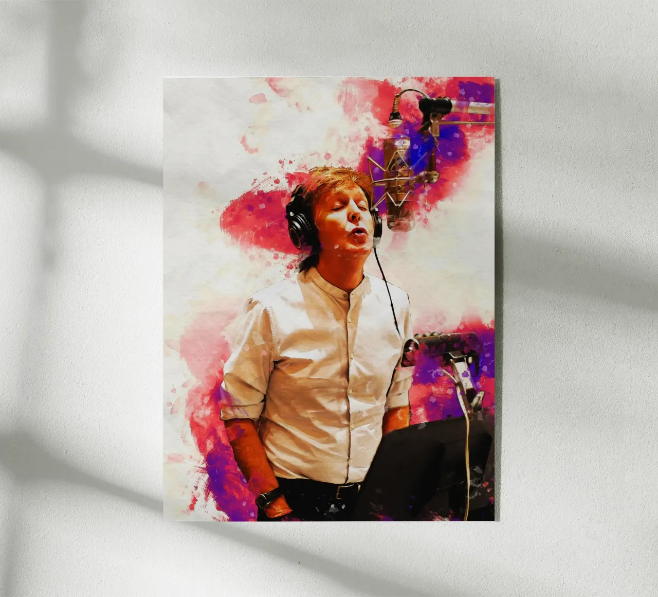 Retrato de Paul Mccartney en estudio metacrilato de Gunawan Rb