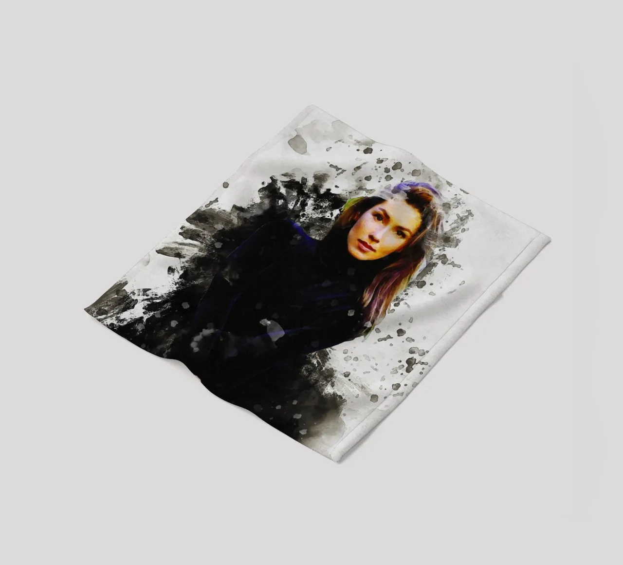 Macchia di ritratto Shania Twain coperta in pile da Gunawan Rb