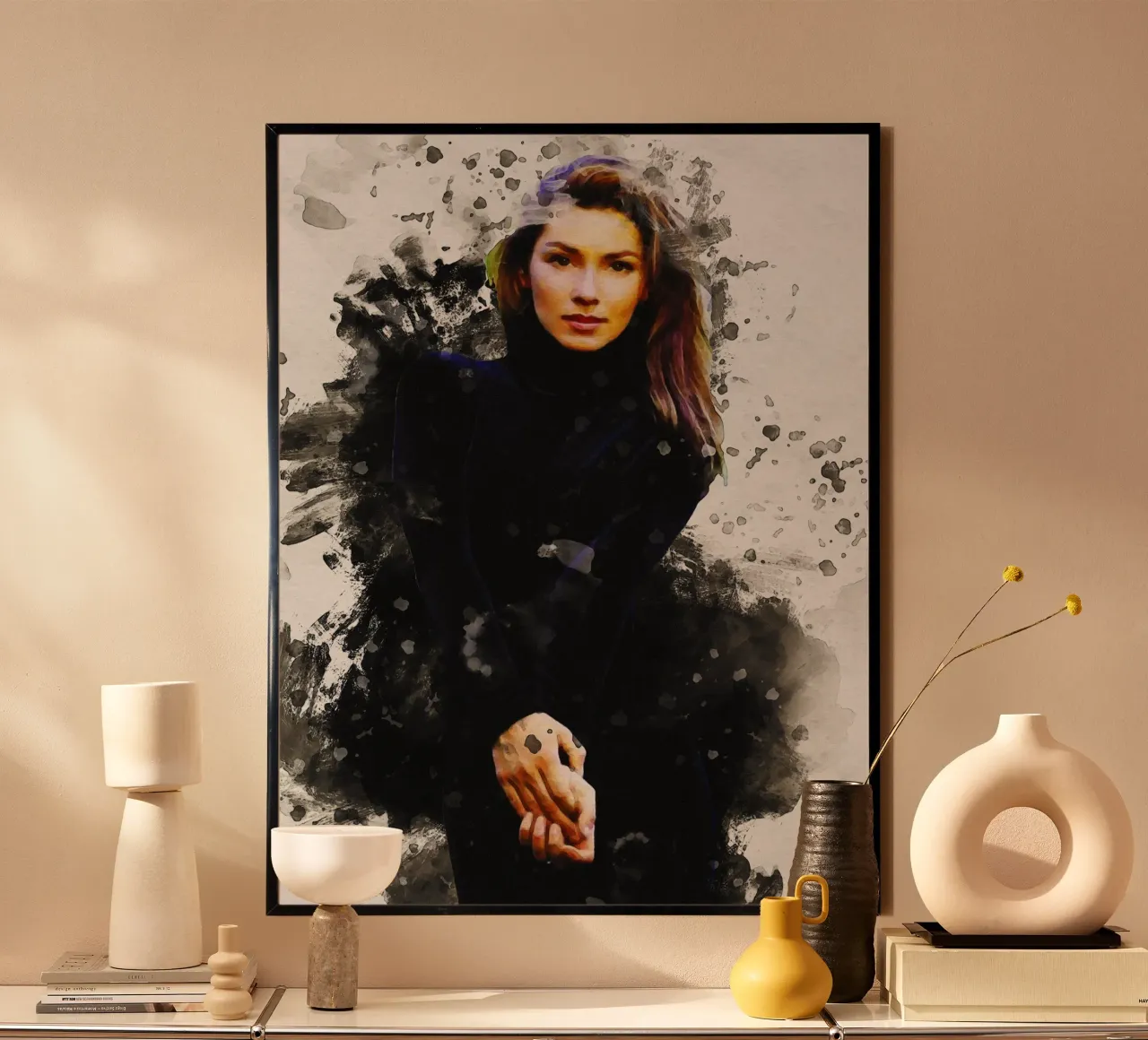 Macchia di ritratto Shania Twain poster da Gunawan Rb