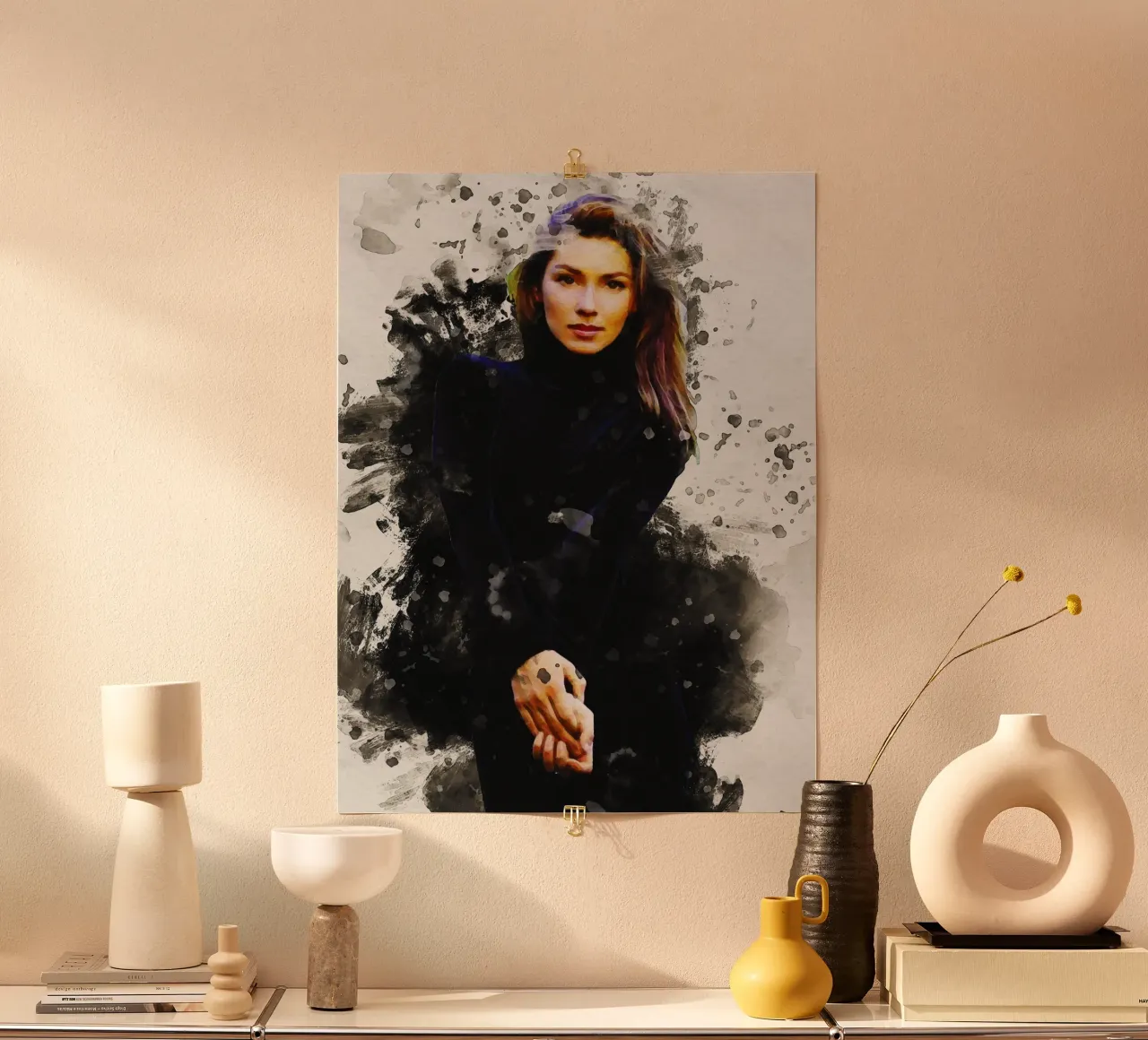 Macchia di ritratto Shania Twain poster da Gunawan Rb