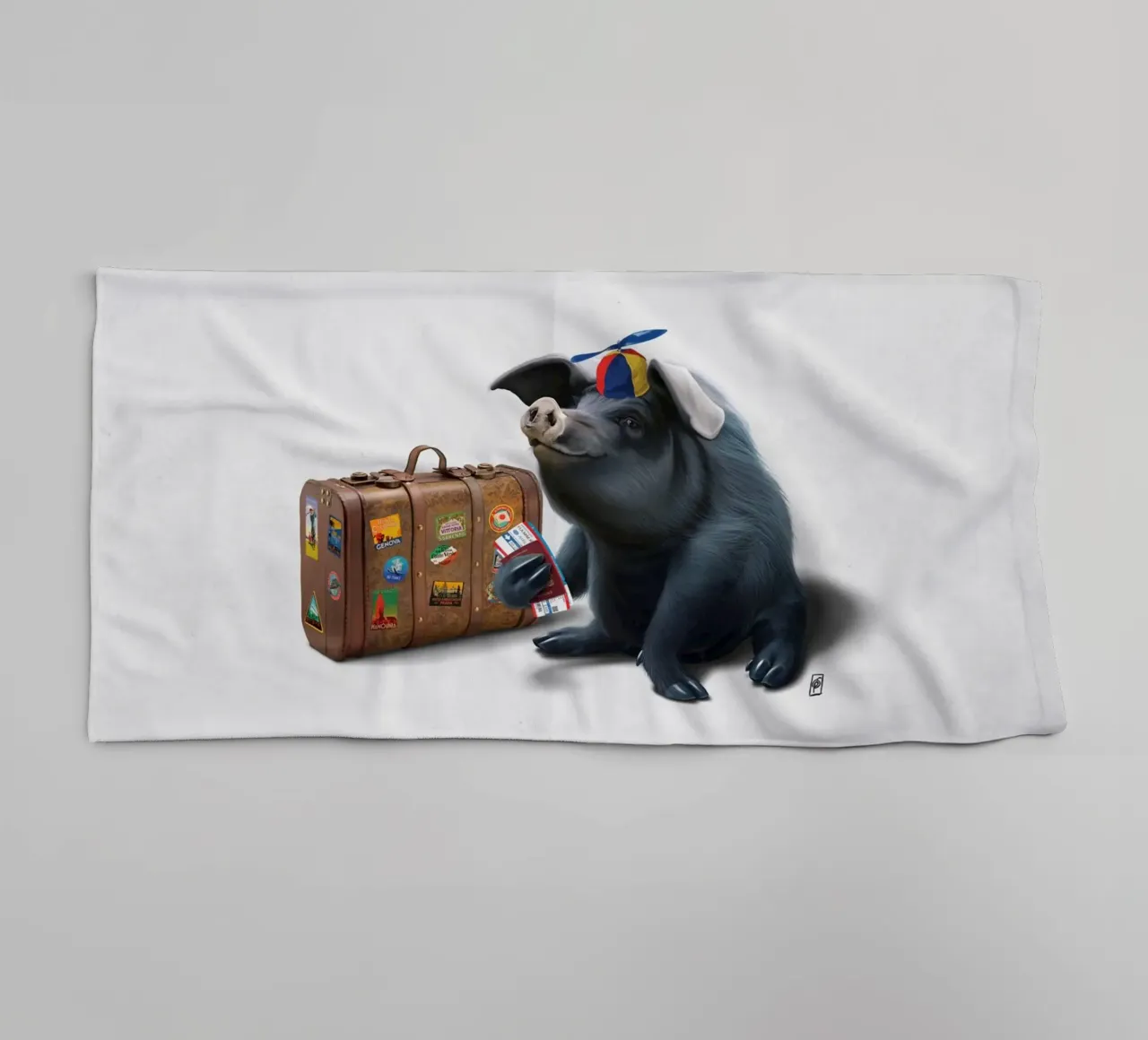 Might (Wordless) asciugamano da bagno da Rob Art | Illustration