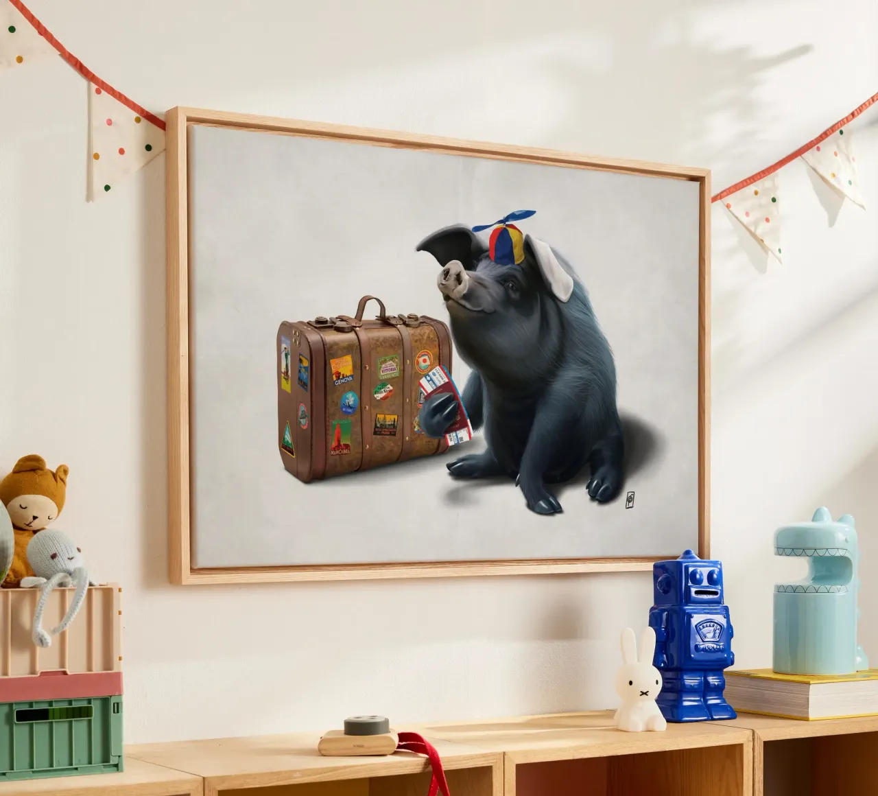 Might (Wordless) tela con Cornice a cassetta da Rob Art | Illustration