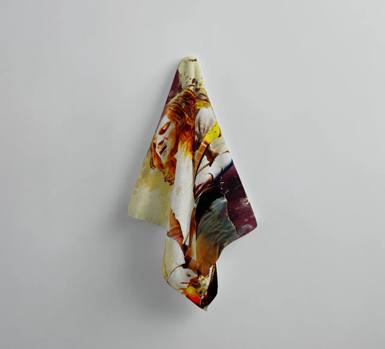 Smudge of John Frusciante towel by Gunawan Rb