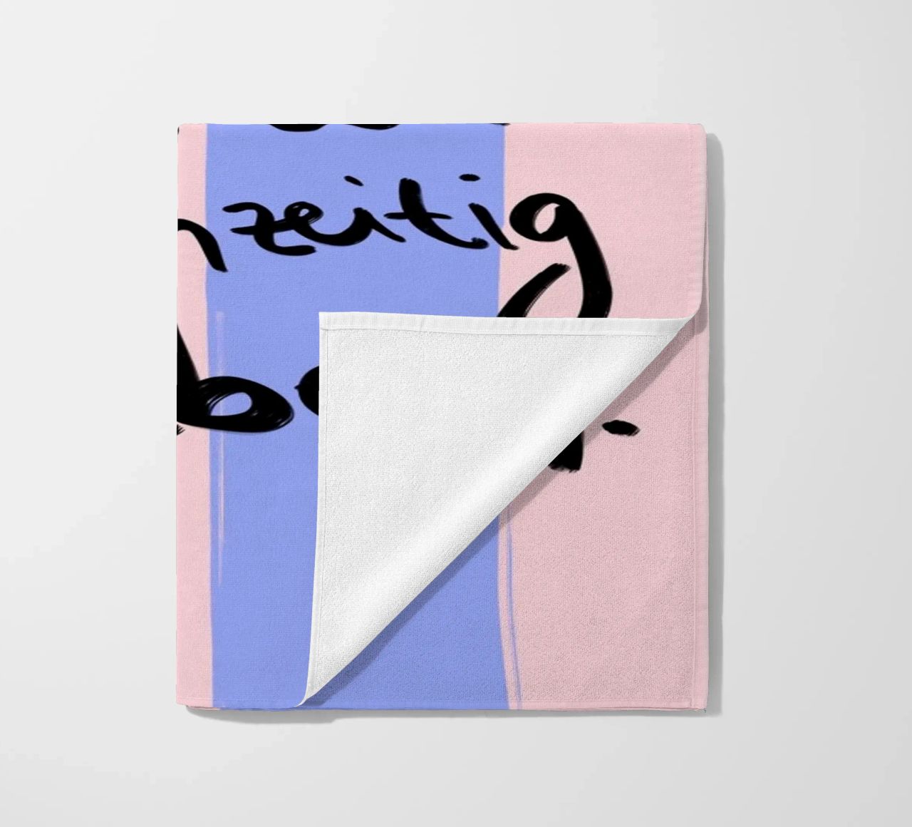 Voll schön dass wir gleichzeitig leben. serviette de plage de Hej Ibiza by Ute Arnold