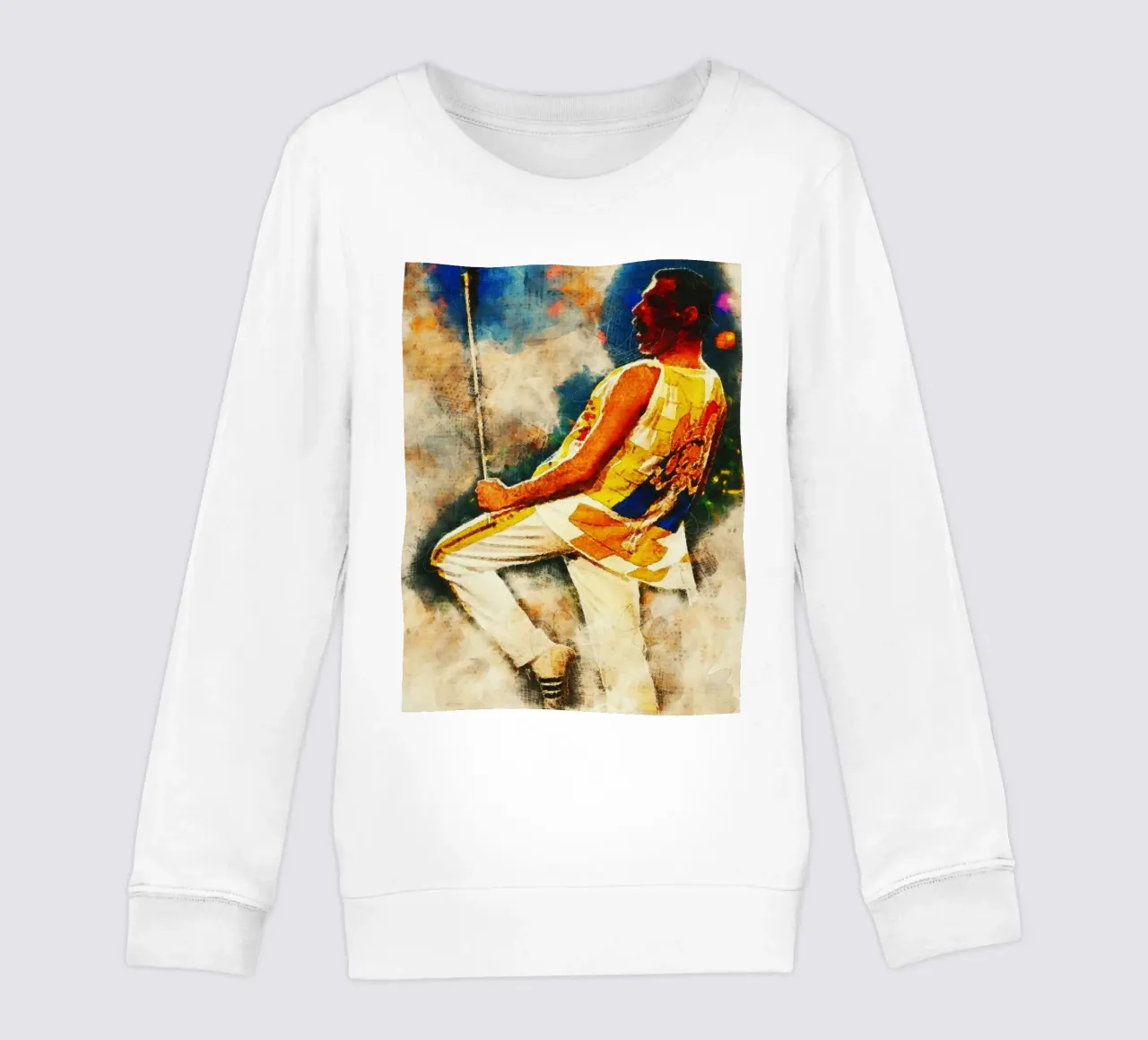 Smudge of Portrait Freddie Mercury en directo sudadera para niño de Gunawan Rb
