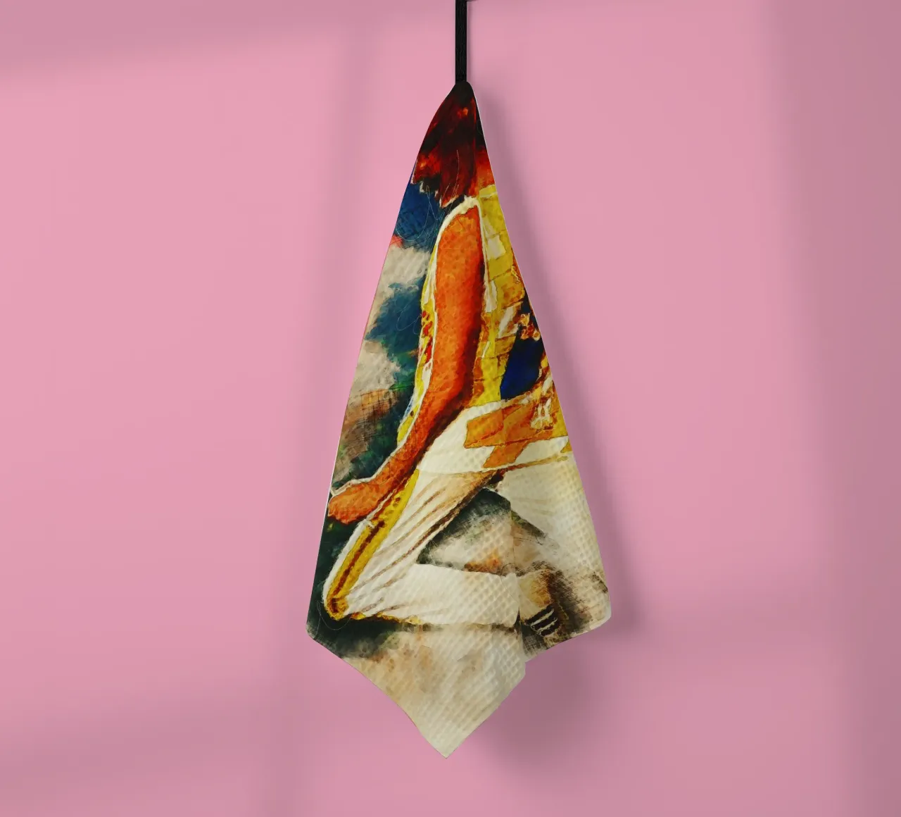 Smudge of Portrait Freddie Mercury en directo paño de cocina de Gunawan Rb