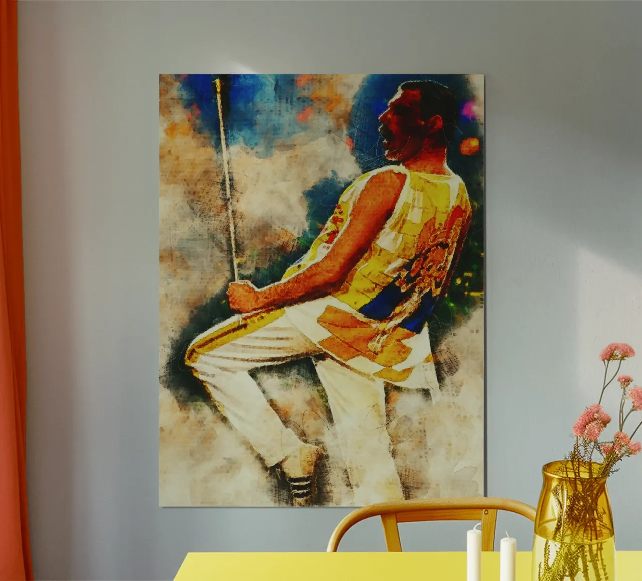 Smudge of Portrait Freddie Mercury Live Poster von Gunawan Rb