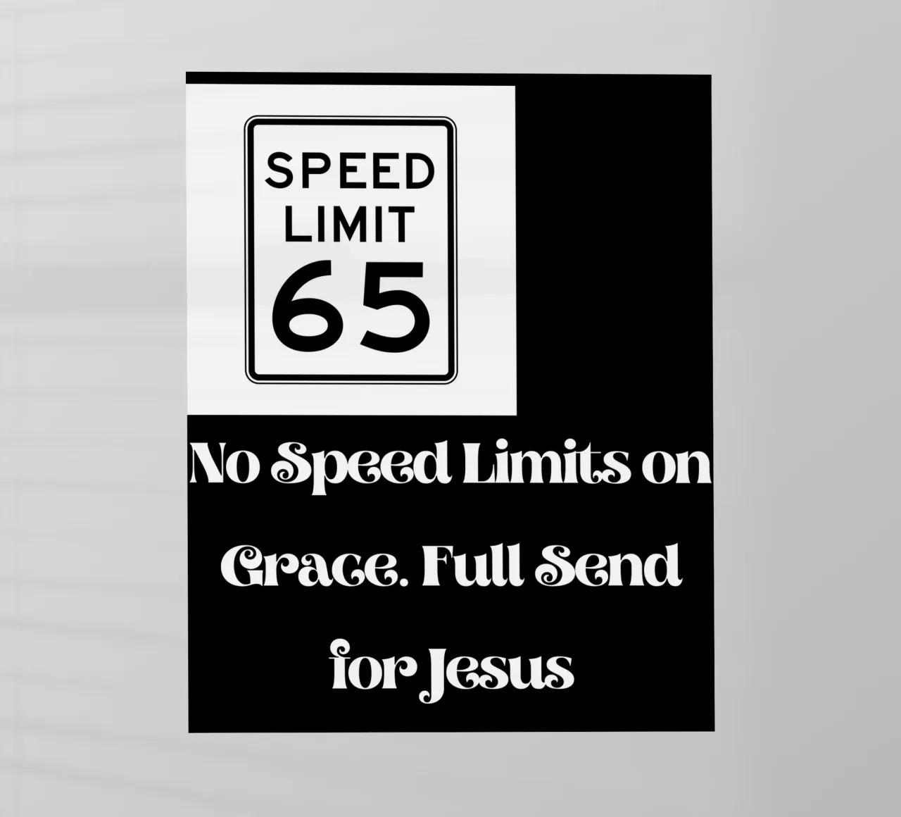 No speed limits on grace Tee, Christliche Glaubensbekleidung Unisex Backlit Folie von Lionandlamb