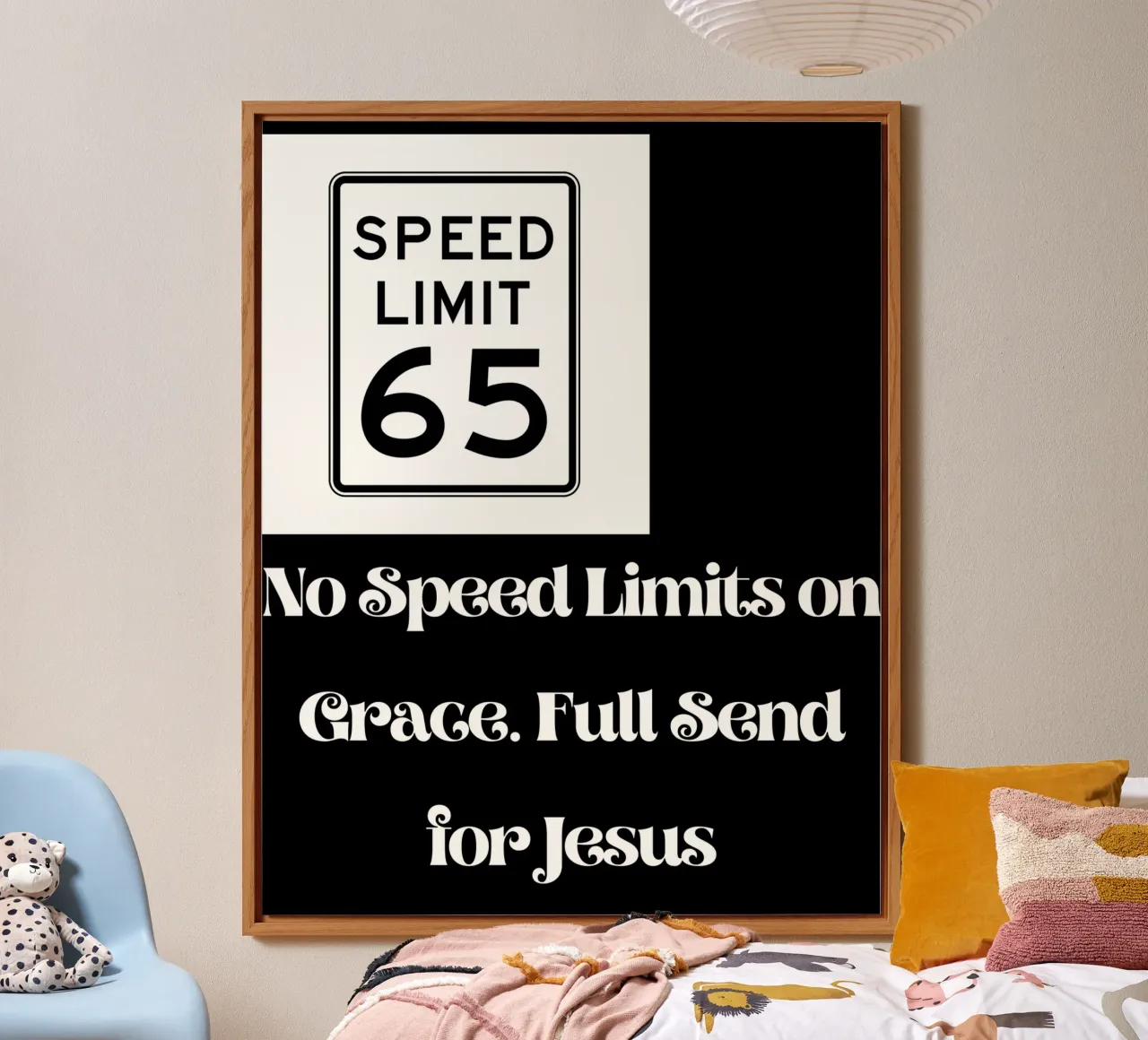 No speed limits on grace Tee, Christliche Glaubensbekleidung Unisex Forex-Platte von Lionandlamb