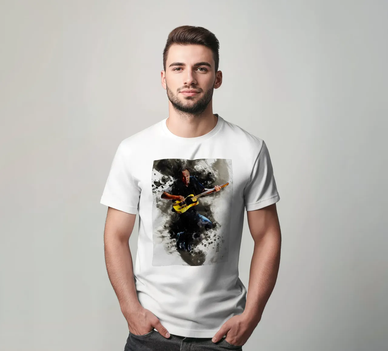 Sbaffo di Bruce Springsteen saltare in concerto t-shirt da Gunawan Rb