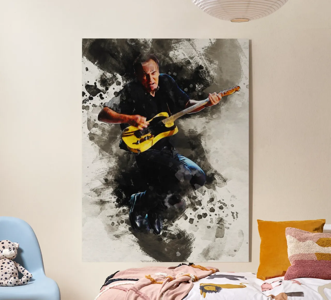 Sbaffo di Bruce Springsteen saltare in concerto plexiglass da Gunawan Rb