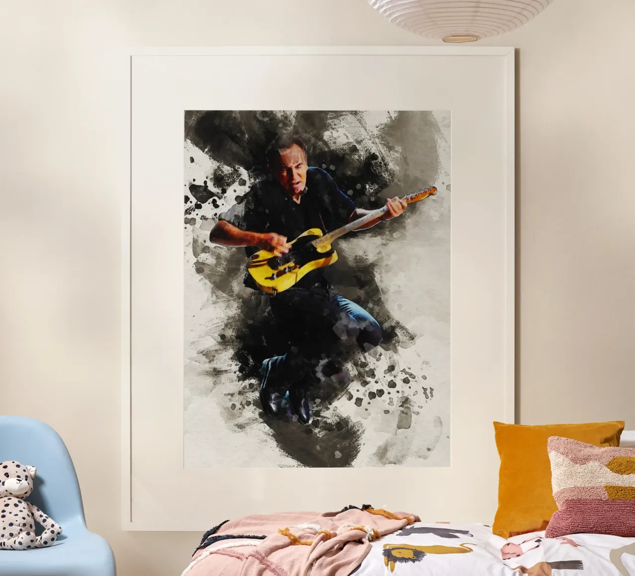 Sbaffo di Bruce Springsteen saltare in concerto carta hahnemühle da Gunawan Rb