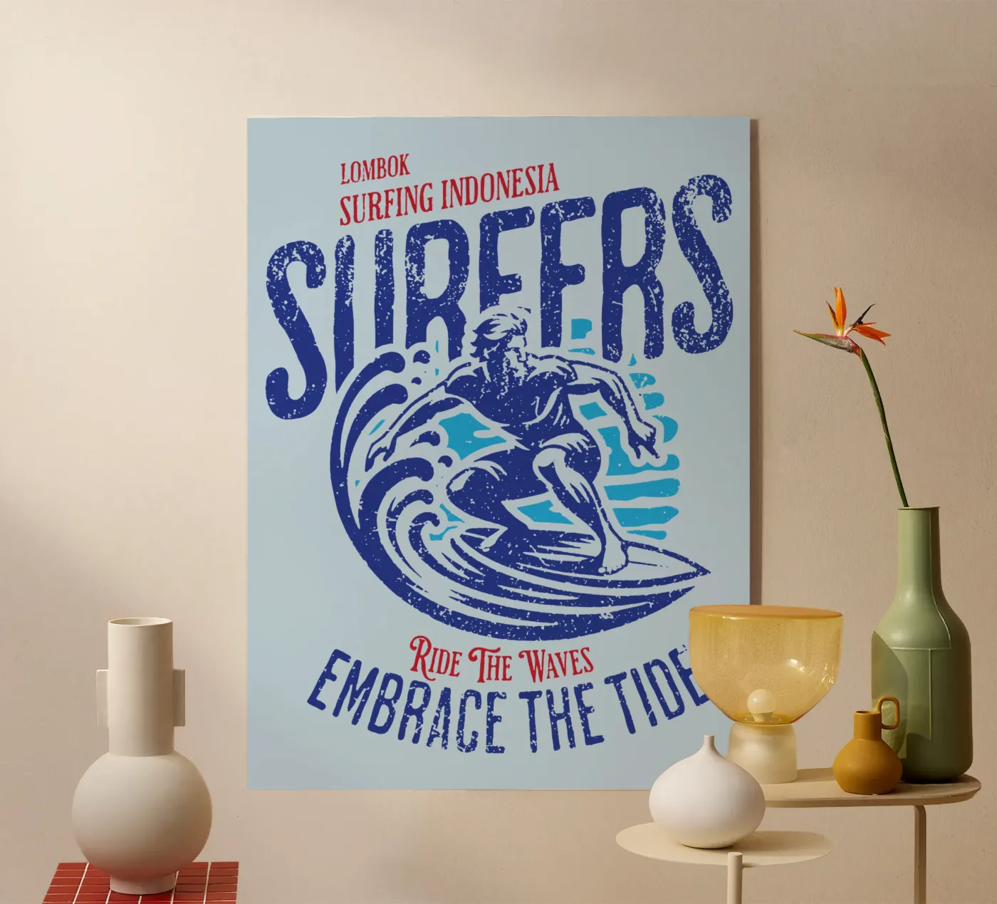 Surfers acrylic glass by Gunawan Rb