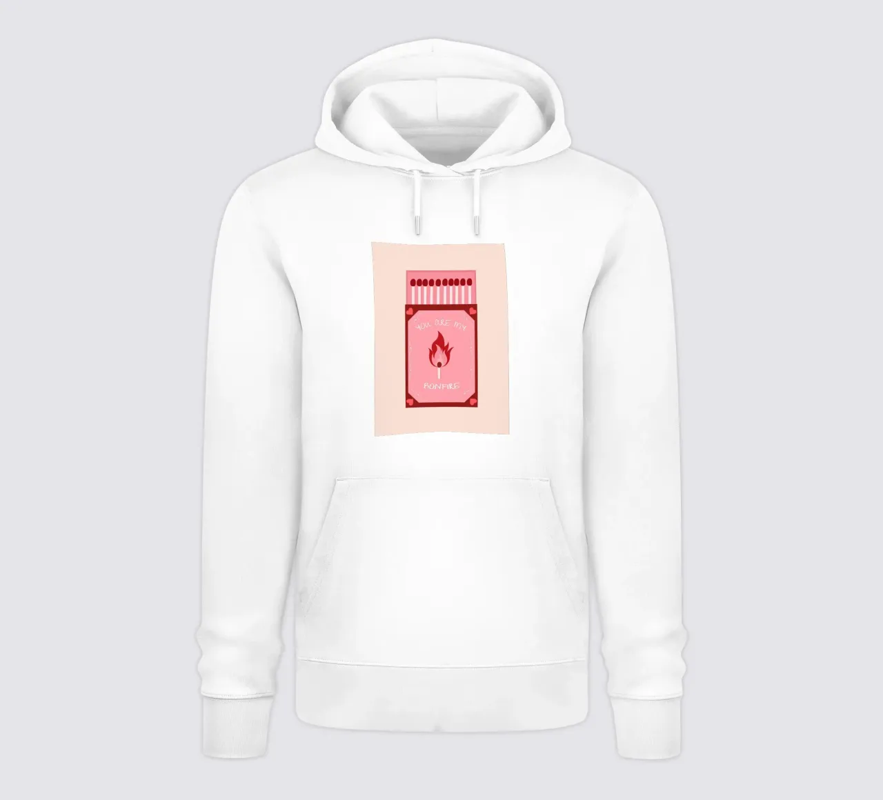 Eres mi hoguera, San Valentín, Retro match sudadera con capucha de pdigitalprints