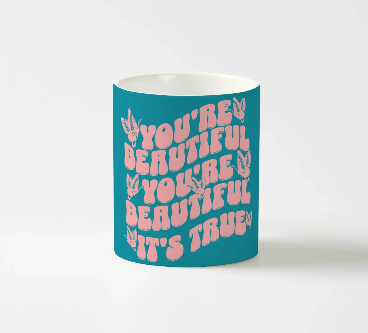 You're beautiful ceramic mug by Gunawan Rb