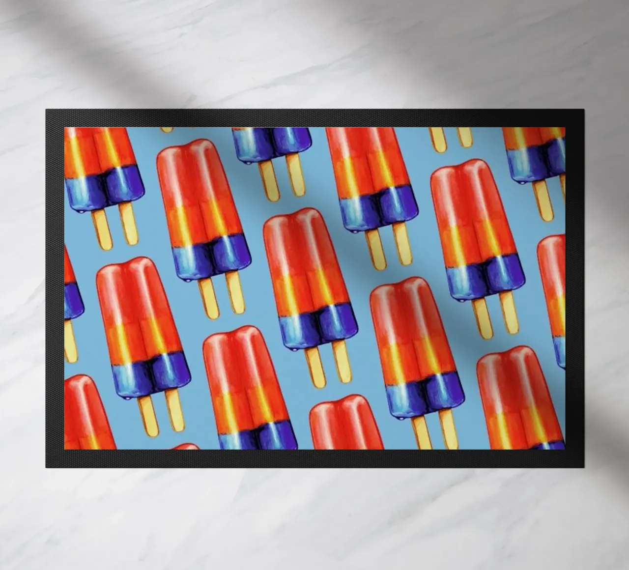 Rainbow Double Popsicle doormat by Kelly Gilleran