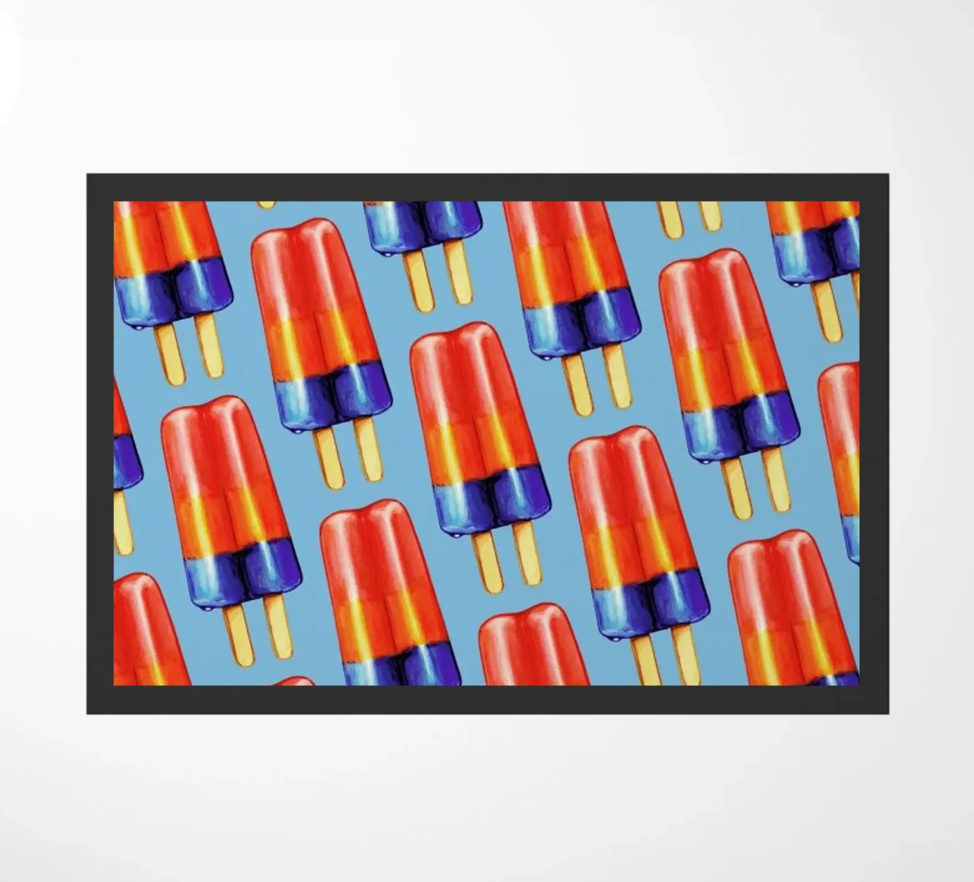 Rainbow Double Popsicle doormat by Kelly Gilleran