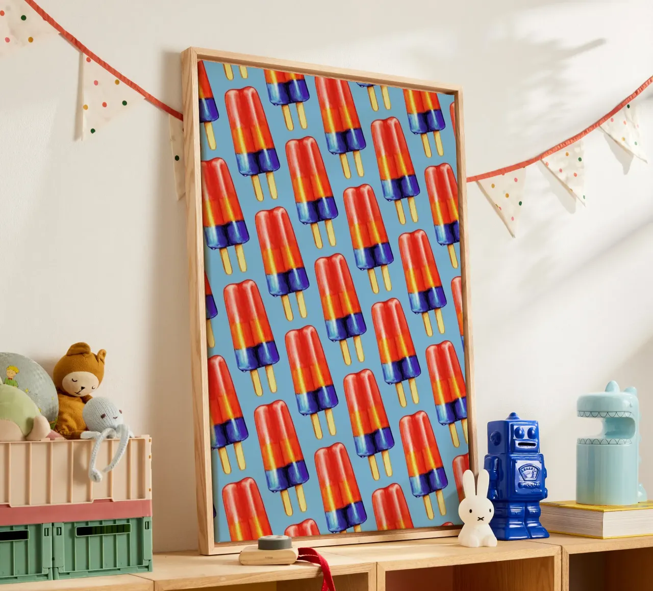 Rainbow Double Popsicle canvas by Kelly Gilleran