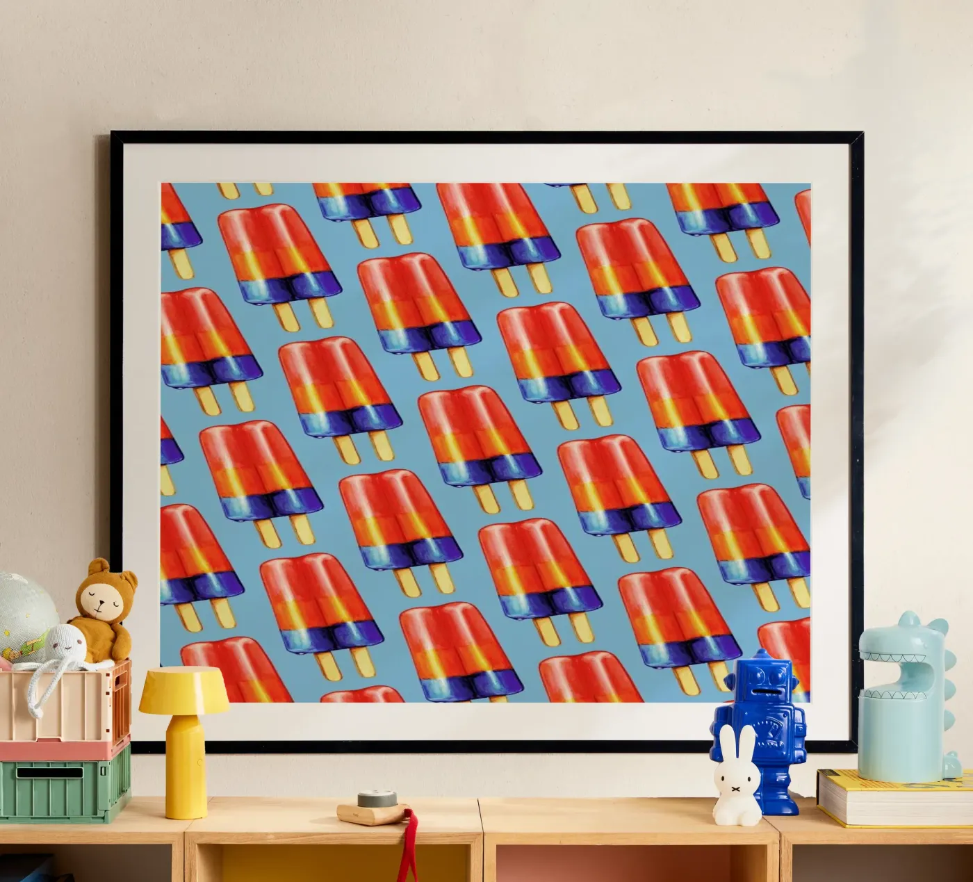 Rainbow Double Popsicle poster van Kelly Gilleran