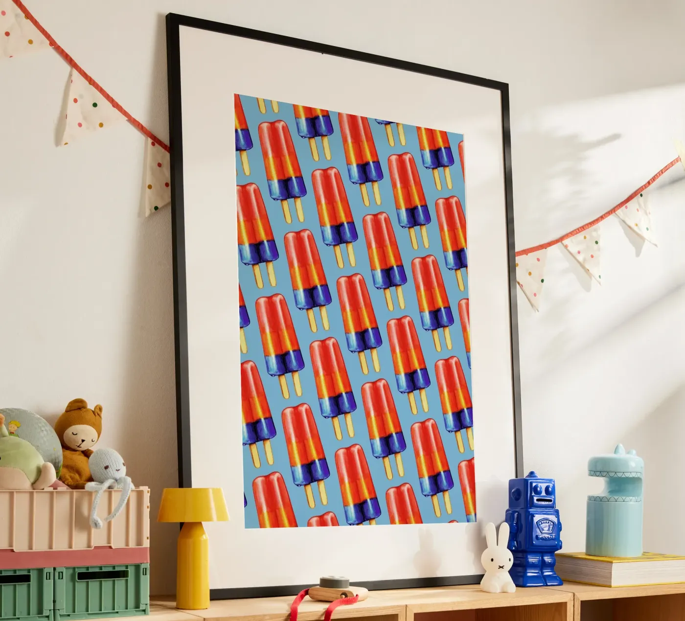 Rainbow Double Popsicle poster van Kelly Gilleran