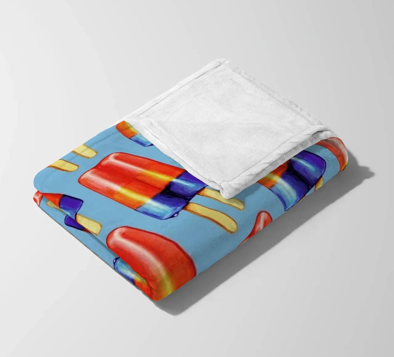 Rainbow Double Popsicle coperta in pile da Kelly Gilleran