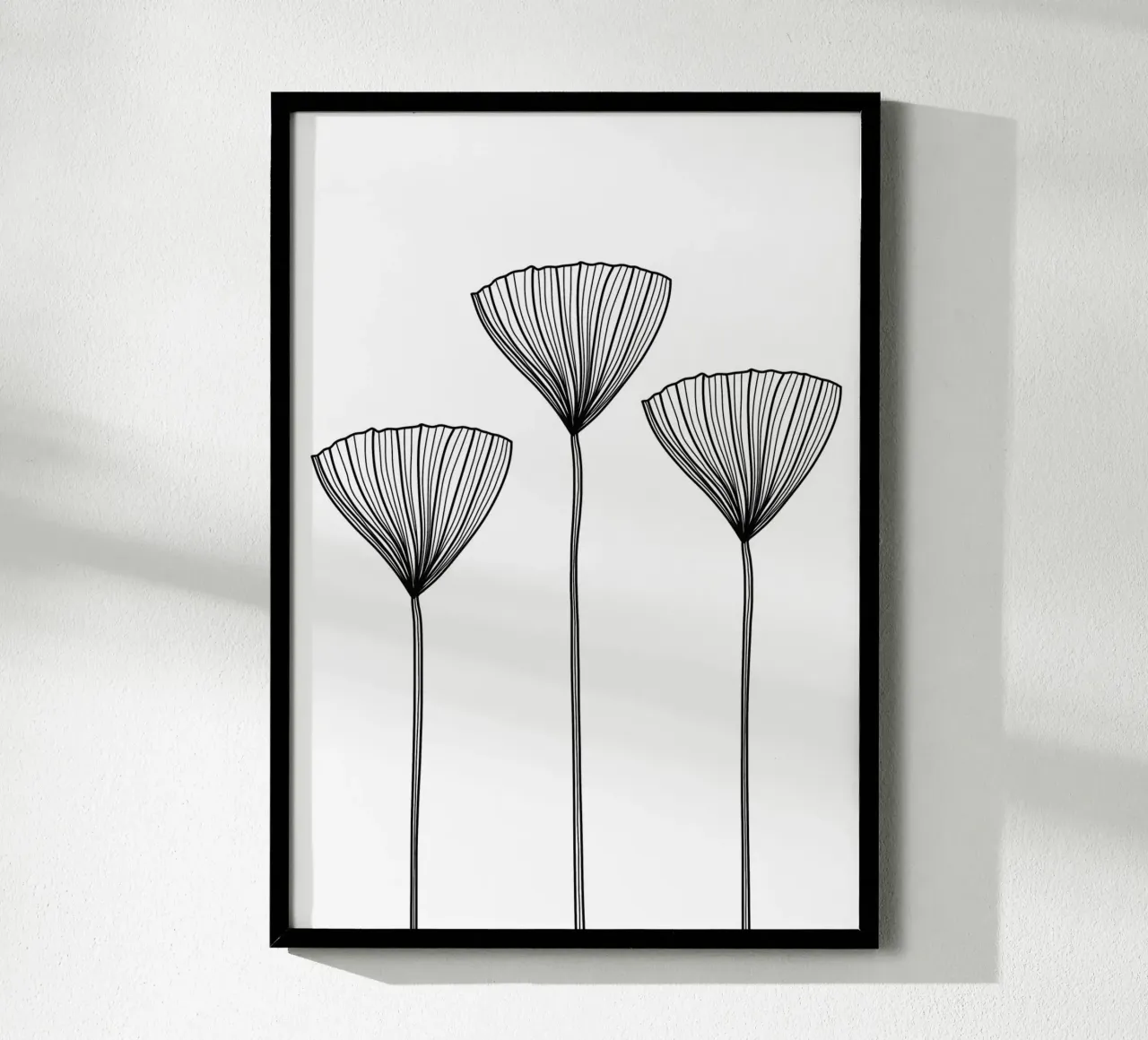 Drei Wildblumen - Linienzeichnung poster da BAINAI