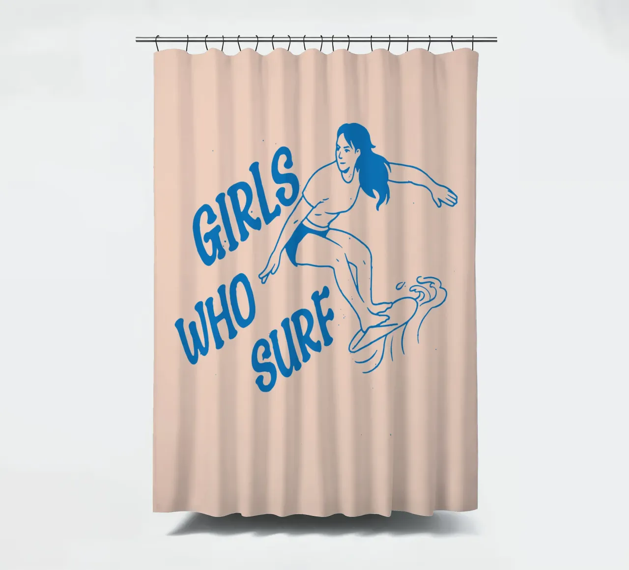 Meisjes die surfen douchegordijn van Gunawan Rb