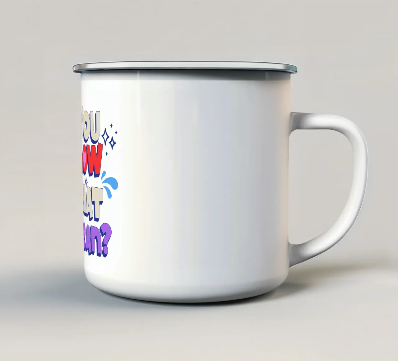 Sai cosa voglio dire tazza in smalto da Gunawan Rb