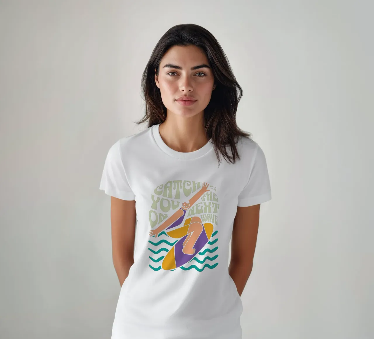 Catch you on the next wave t-shirt by Gunawan Rb