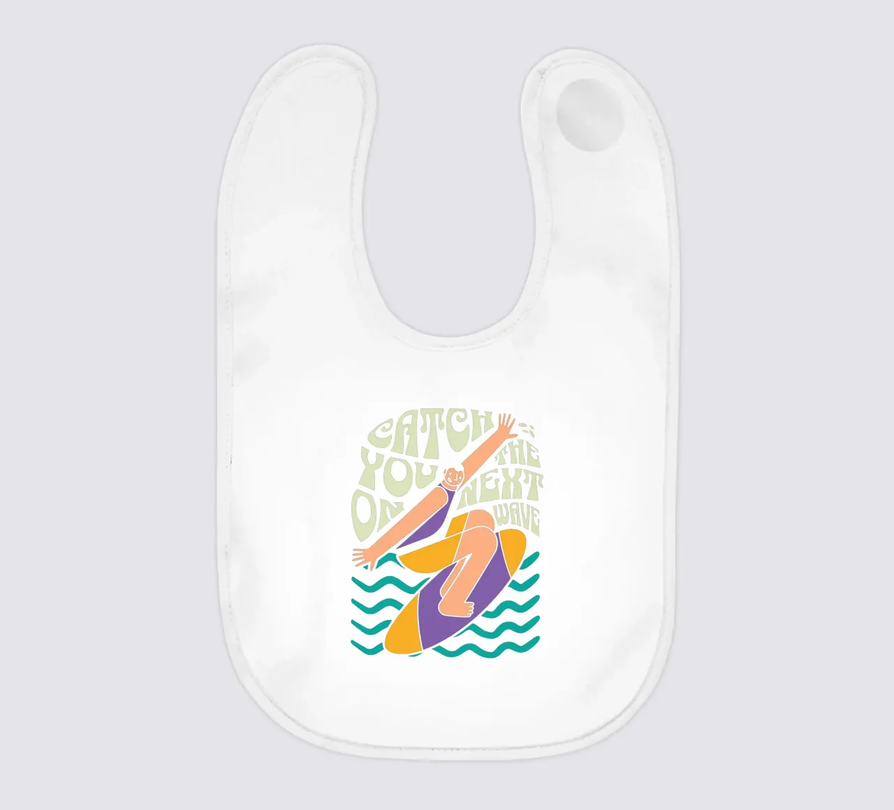 Catch you on the next wave baby bib by Gunawan Rb