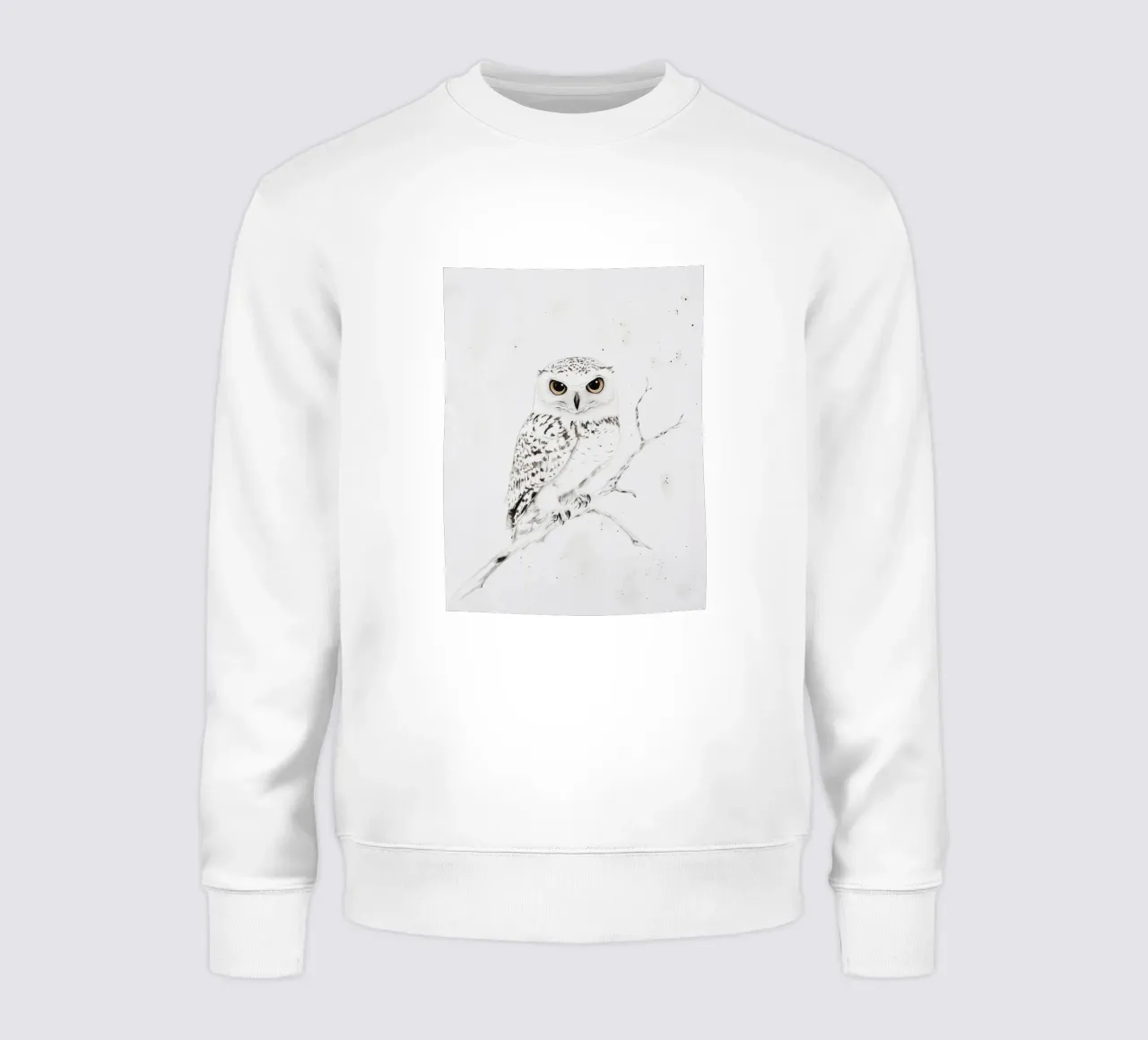 Elegante gufo bianco felpa da Carinaprint