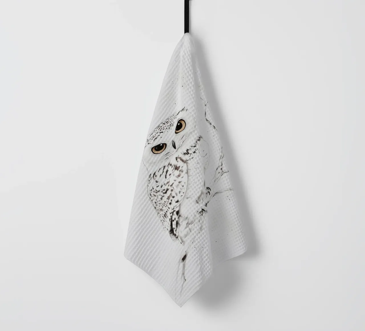Elegante gufo bianco canovaccio da cucina da Carinaprint