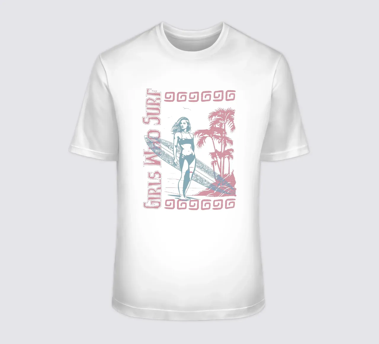 Girls Who Surf in Beach t-shirt by Gunawan Rb