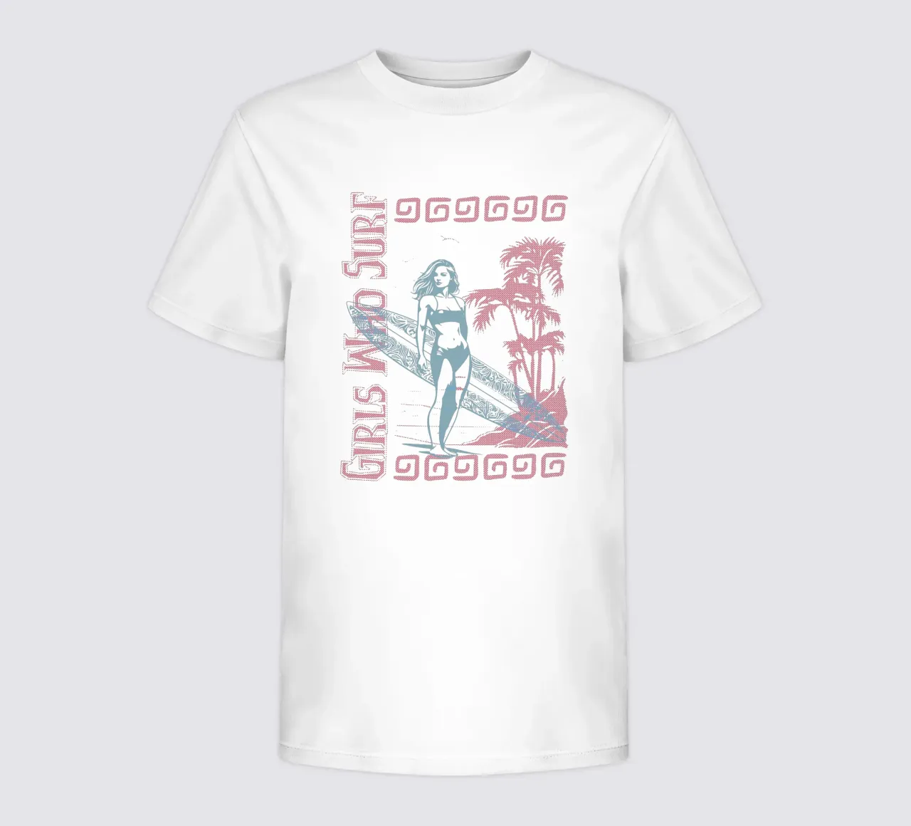 Girls Who Surf in Beach kids t-shirt by Gunawan Rb