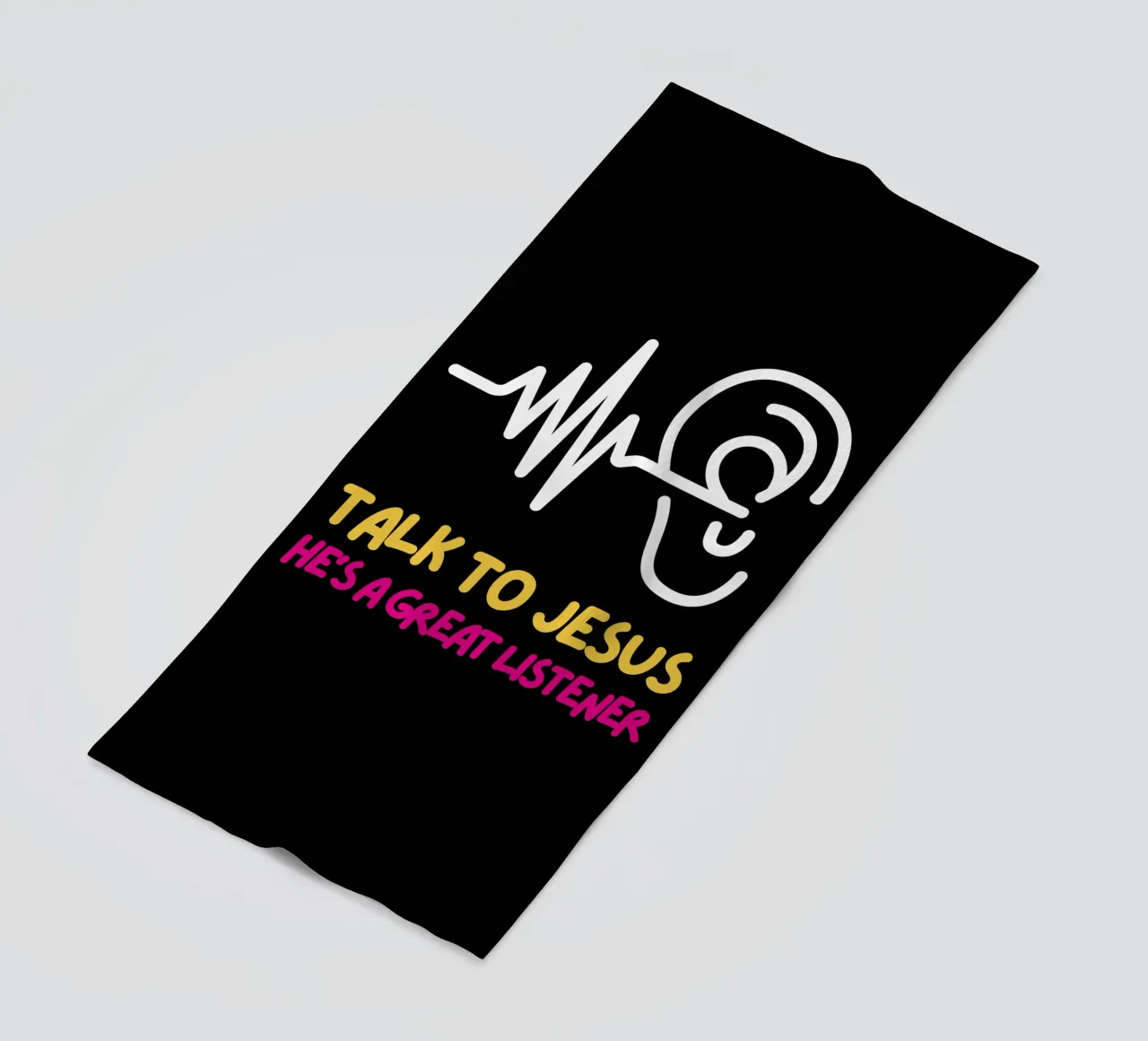 Talk to Jesus Tee, Christian apparel Unisex Faith based Merc beach towel by Lionandlamb