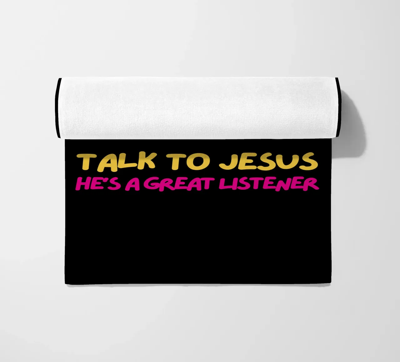 Talk to Jesus Tee, Christian apparel Unisex Faith based Merc beach towel by Lionandlamb
